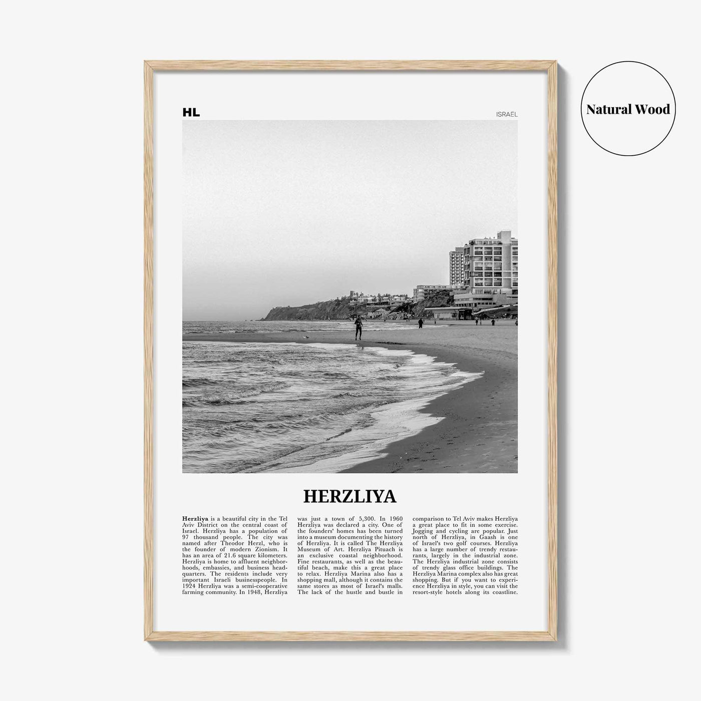Herzliya Print Black and White, Herzliya Wall Art, Herzliya Poster, Herzliya Photo, Herzliya Map, Herzliya Wall Decor, Israel