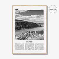 Hessen Print Black and White, Hessen Wall Art, Hessen Poster, Hessen Photo, Hessen Wall Décor, Hessen Map, Germany