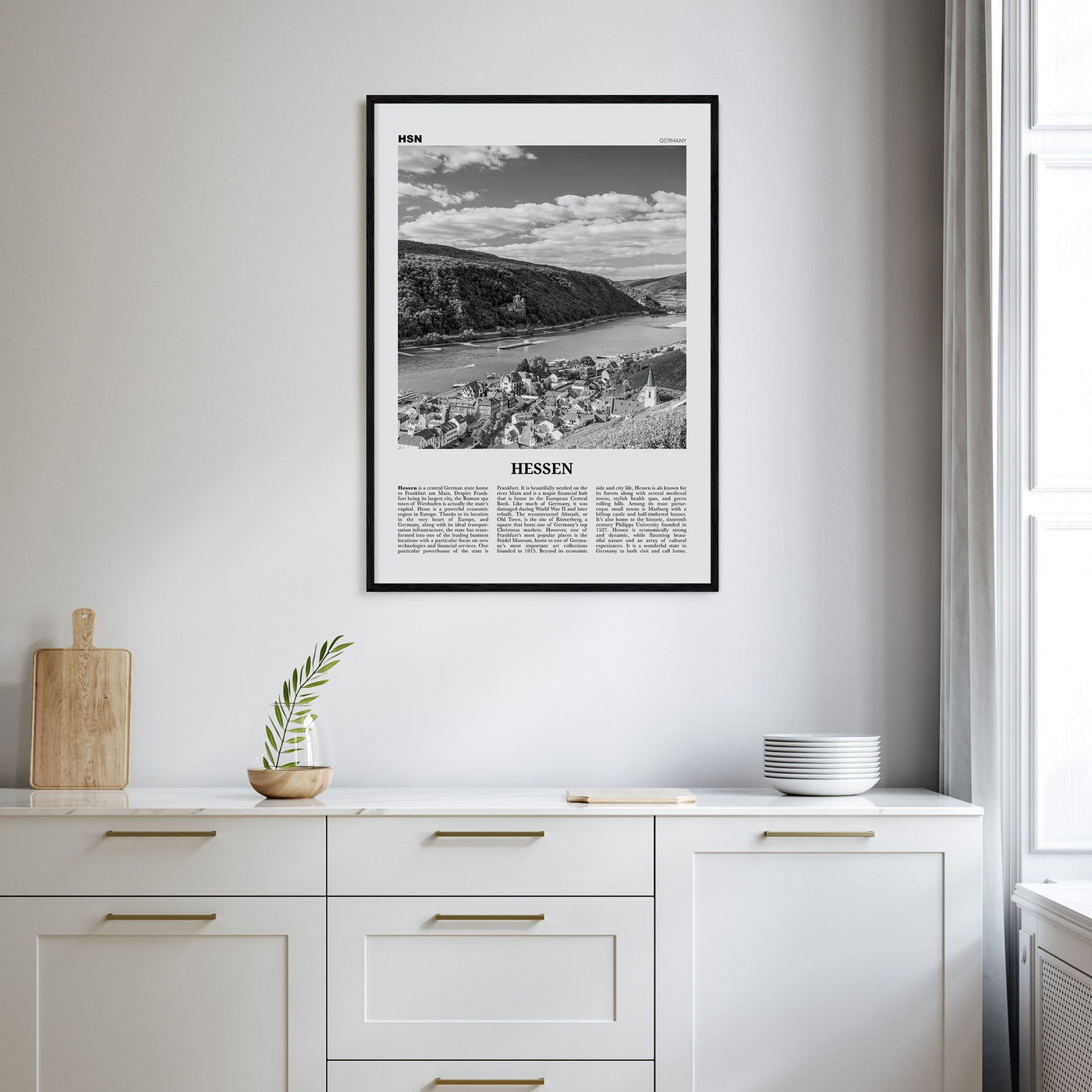 Hessen Travel B&W Poster