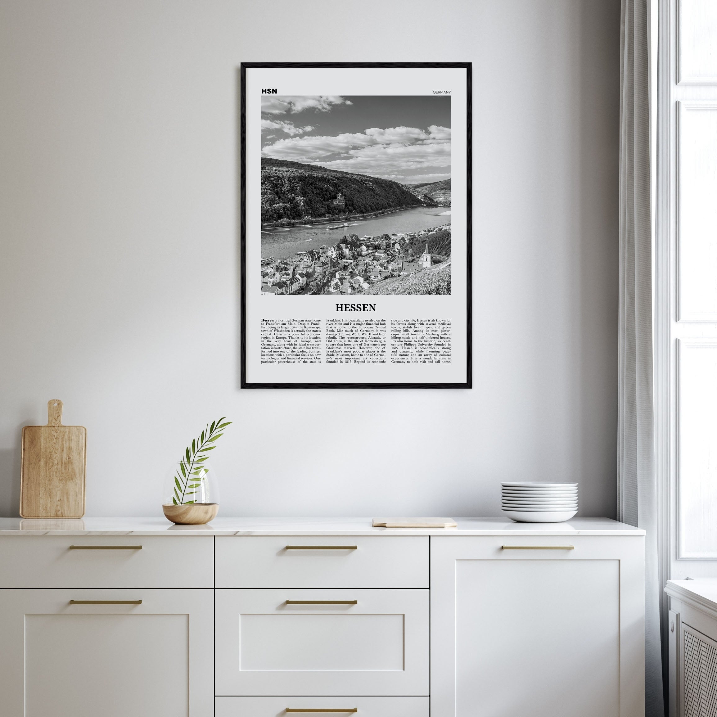 Hessen Travel B&W Poster
