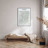 Hialeah Map Portrait Poster