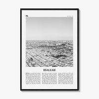 Hialeah Print Black and White, Hialeah Wall Art, Hialeah Poster, Hialeah Photo, Hialeah Wall Décor, Florida, USA, United States