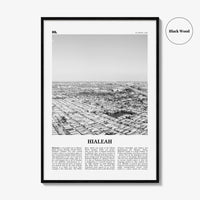 Hialeah Print Black and White, Hialeah Wall Art, Hialeah Poster, Hialeah Photo, Hialeah Wall Décor, Florida, USA, United States