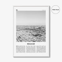 Hialeah Print Black and White, Hialeah Wall Art, Hialeah Poster, Hialeah Photo, Hialeah Wall Décor, Florida, USA, United States