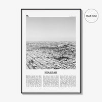 Hialeah Print Black and White, Hialeah Wall Art, Hialeah Poster, Hialeah Photo, Hialeah Wall Décor, Florida, USA, United States