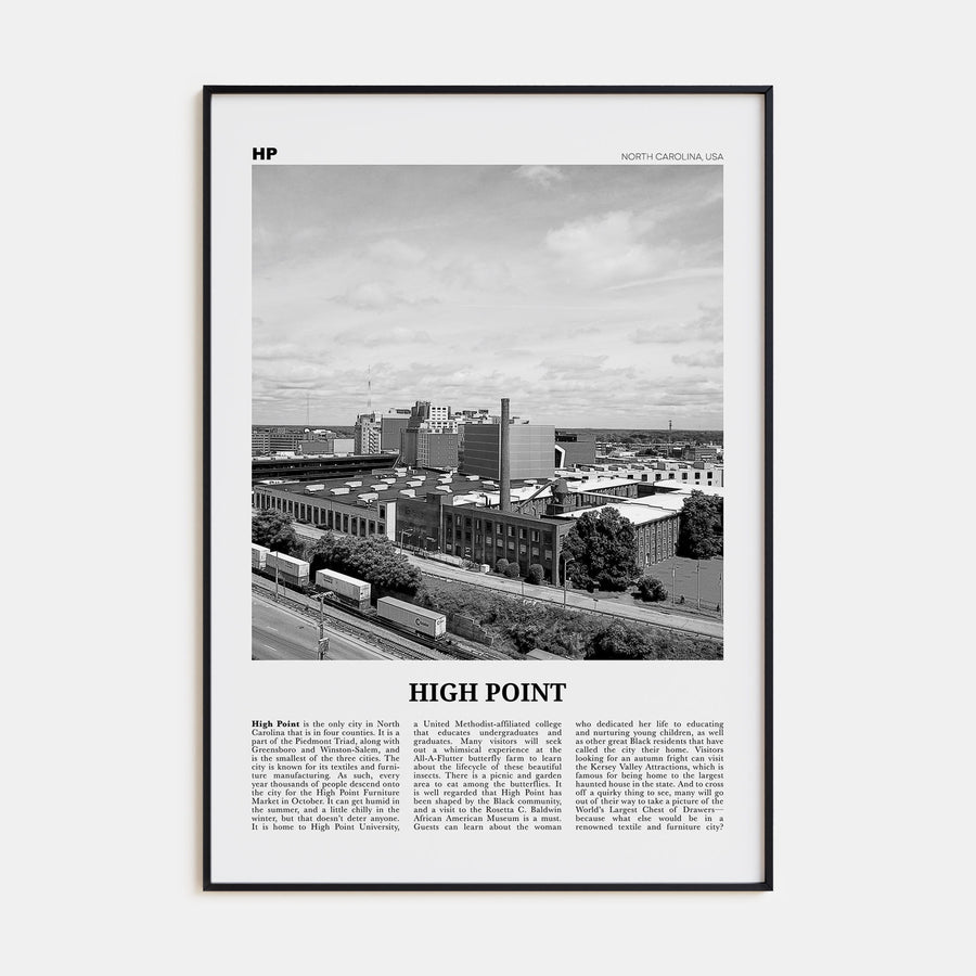 High Point Travel B&W Poster
