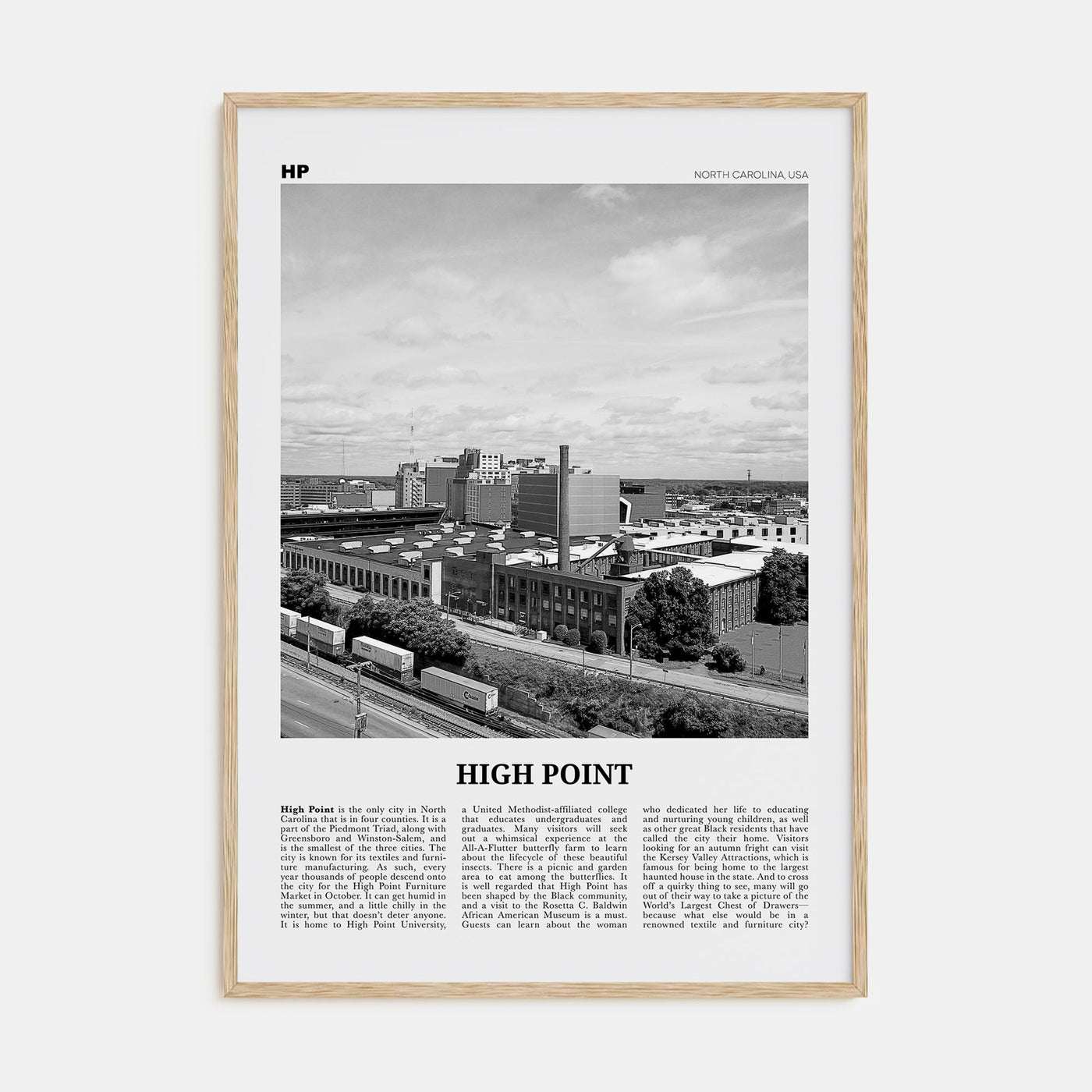 High Point Travel B&W Poster