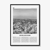Highland Park Print Black and White, Highland Park Wall Art, Highland Park Poster, Highland Park Photo, Los Angeles, California
