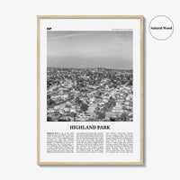Highland Park Print Black and White, Highland Park Wall Art, Highland Park Poster, Highland Park Photo, Los Angeles, California