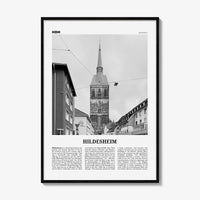 Hildesheim Print Black and White, Hildesheim Wall Art, Hildesheim Poster, Hildesheim Photo, Hildesheim Wall Décor, Hildesheim Map, Germany
