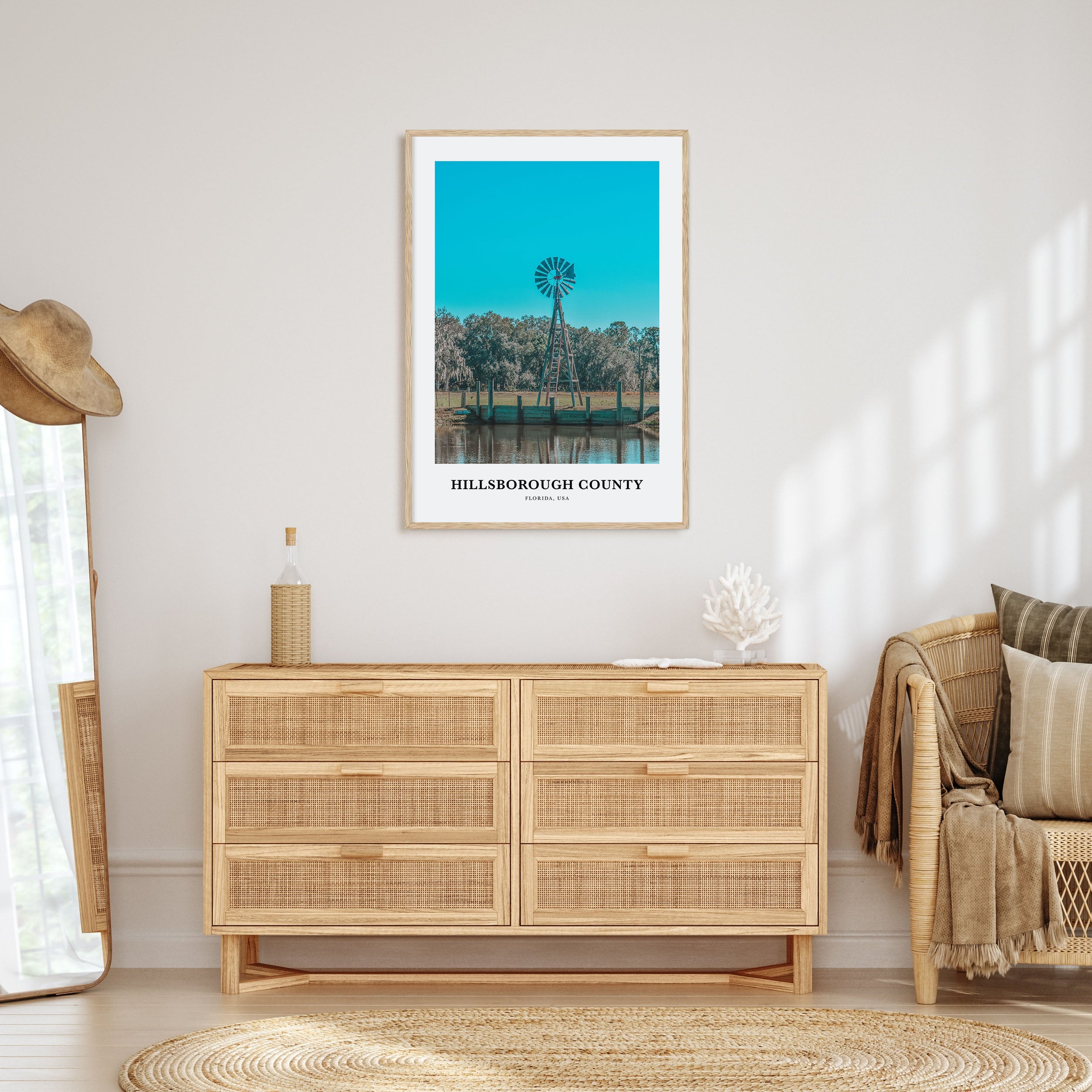 Hillsborough County Portrait Color Poster