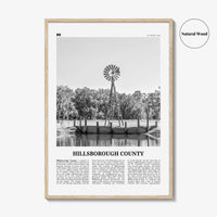 Hillsborough County Print Black and White, Hillsborough Wall Art, Hillsborough Poster, Hillsborough Photo, Wall Décor, Hillsborough Map