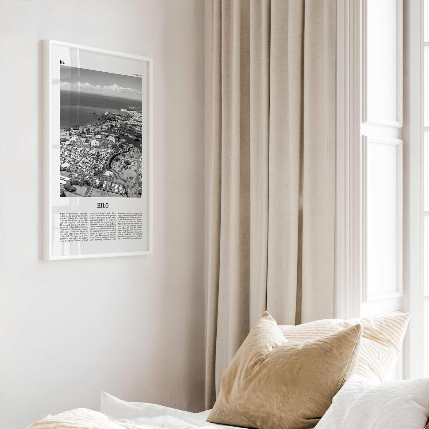 Hilo Print Black and White, Hilo Wall Art, Hilo Poster, Hilo Photo, Hilo Wall Décor, Hilo Map, Hawaii, USA