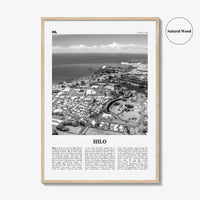 Hilo Print Black and White, Hilo Wall Art, Hilo Poster, Hilo Photo, Hilo Wall Décor, Hilo Map, Hawaii, USA