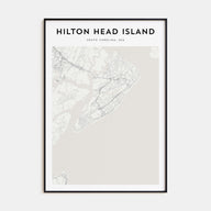 Hilton Head Island Map Portrait Poster