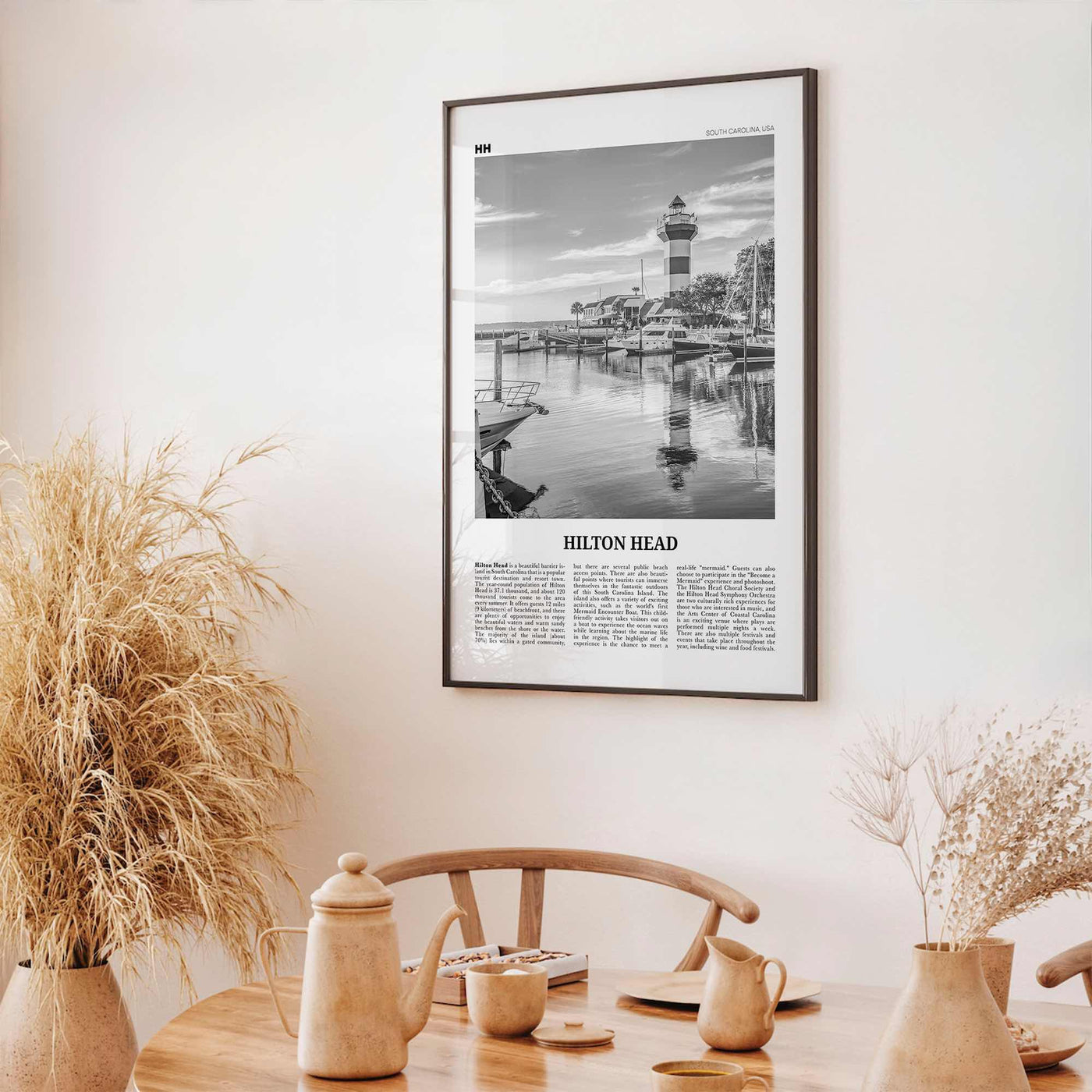 Hilton Head Island Print Black and White, Hilton Head Wall Art, Hilton Head Poster, Hilton Head Photo, Hilton Head Wall, South Carolina, USA