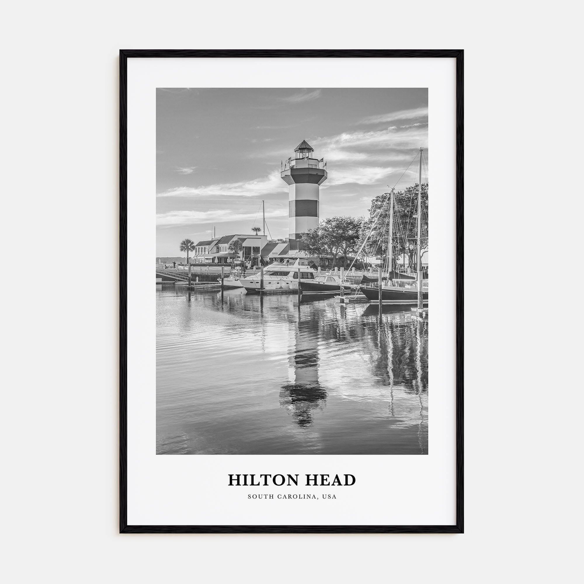 Hilton Head Portrait B&W Poster