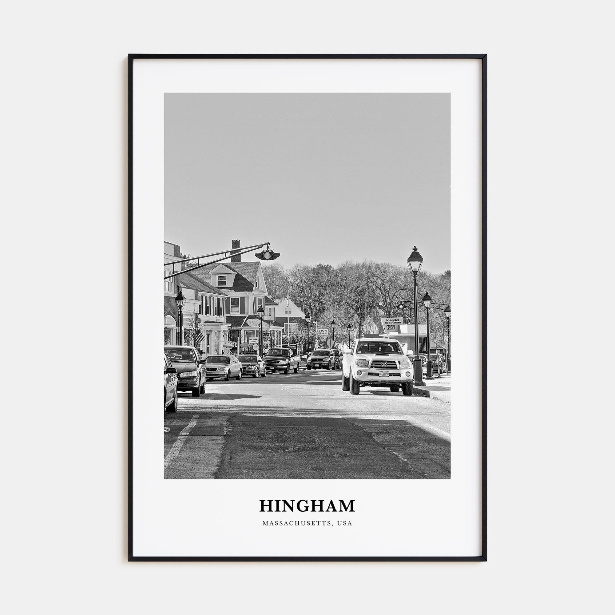 Hingham Portrait B&W Poster
