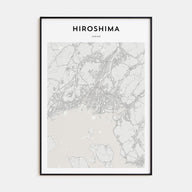 Hiroshima Map Portrait Poster