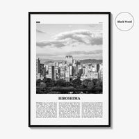 Hiroshima Print Black and White, Hiroshima Wall Art, Hiroshima Poster, Hiroshima Photo, Hiroshima Wall Décor, Hiroshima Map, Japan