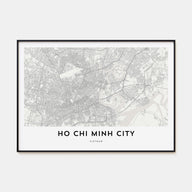 Ho Chi Minh City Map Landscape Poster