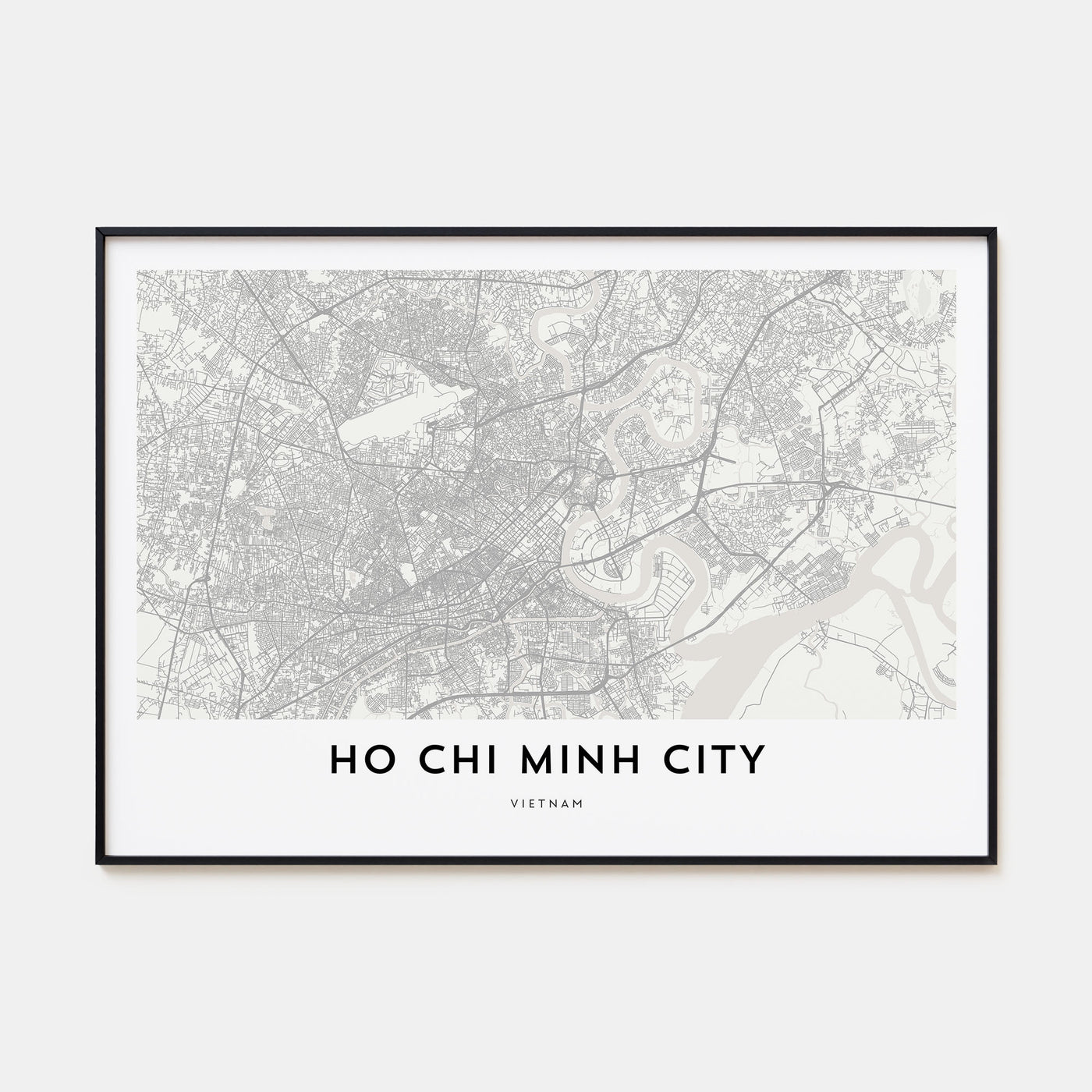 Ho Chi Minh City Map Landscape Poster