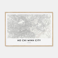Ho Chi Minh City Map Landscape Poster