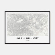 Ho Chi Minh City Map Landscape Poster