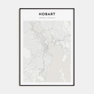Hobart Map Portrait Poster