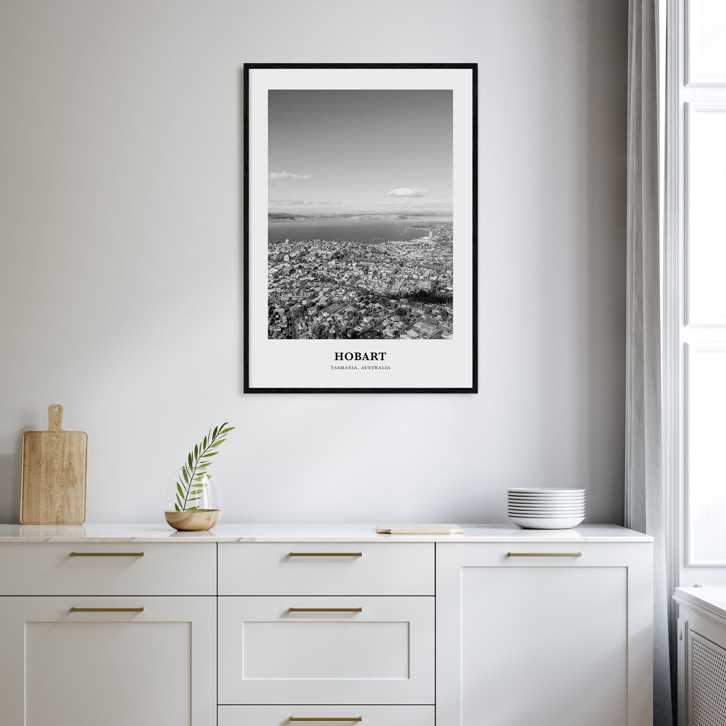 Hobart Portrait B&W Poster