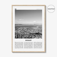 Hobart Print Black and White, Hobart Wall Art, Hobart Poster, Hobart Photo, Hobart Wall Décor, Hobart Map, Tasmania, Australia