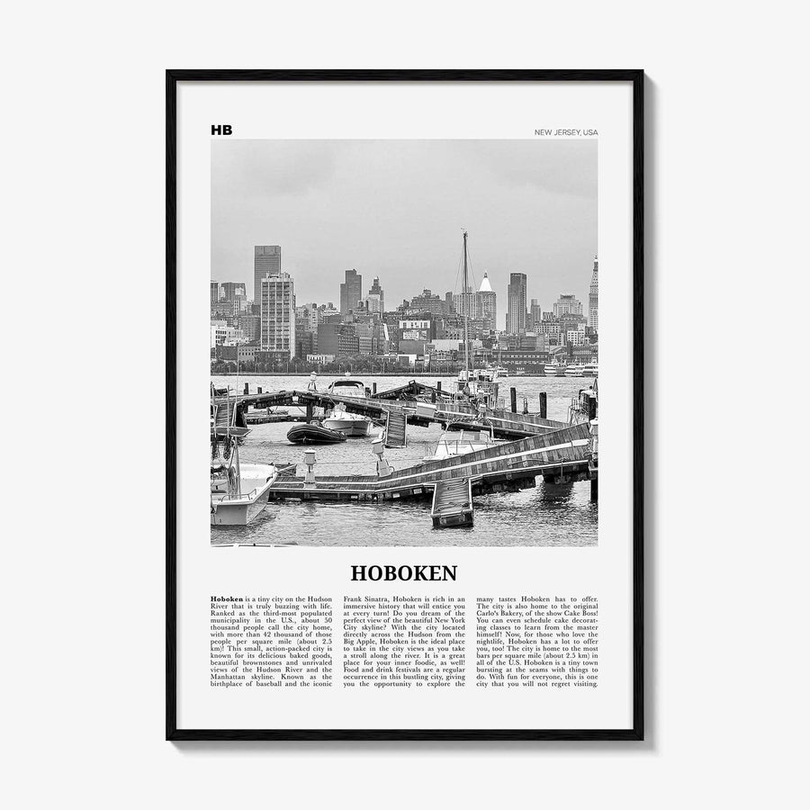 Hoboken Print Black and White No 1, Hoboken Wall Art, Hoboken Poster, Hoboken Photo, Hoboken Décor, New Jersey, USA, United States