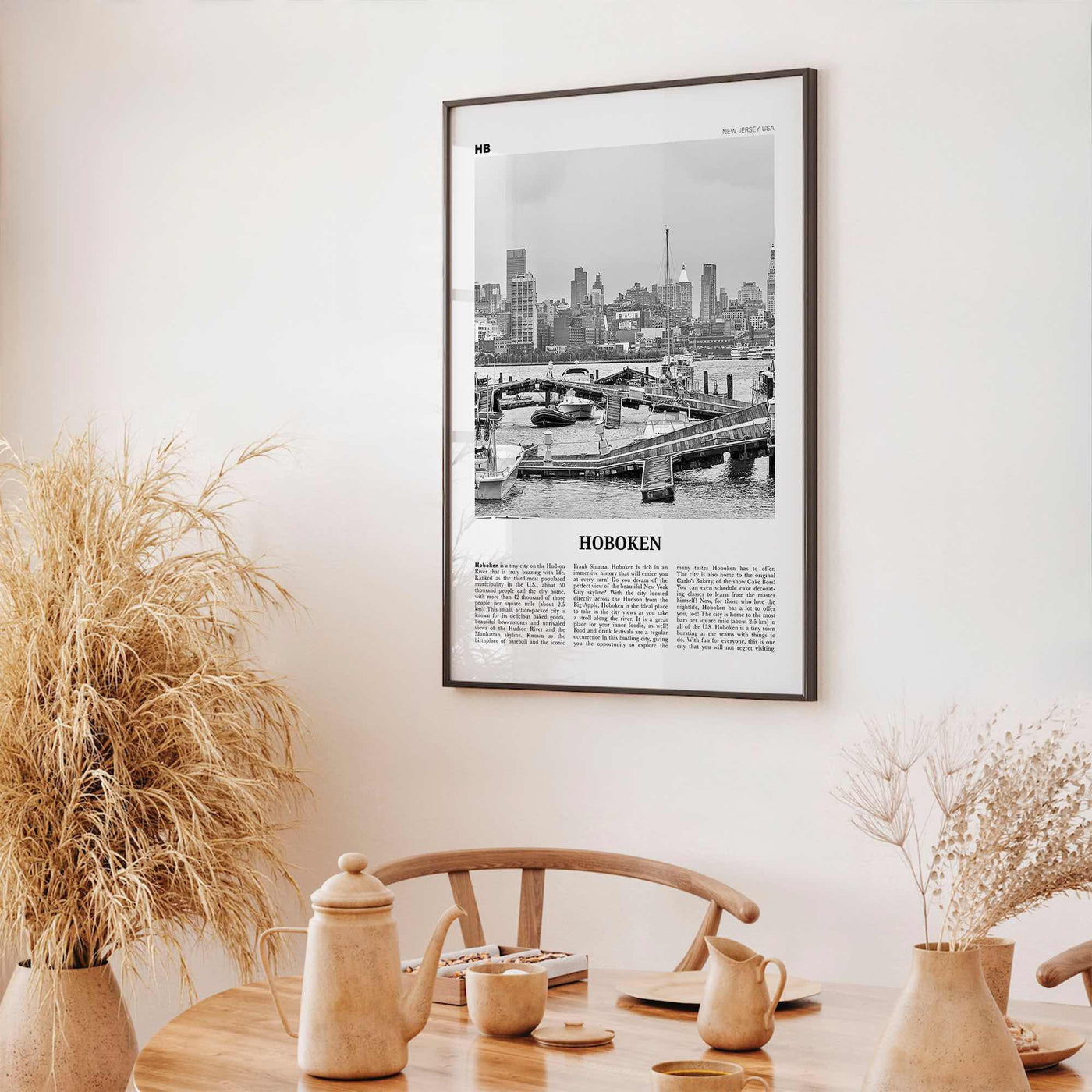 Hoboken Print Black and White No 1, Hoboken Wall Art, Hoboken Poster, Hoboken Photo, Hoboken Décor, New Jersey, USA, United States