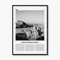 Hoggar Mountains Print Black and White, Hoggar Wall Art, Hoggar Poster, Hoggar Photo, Hoggar Wall Décor, Africa