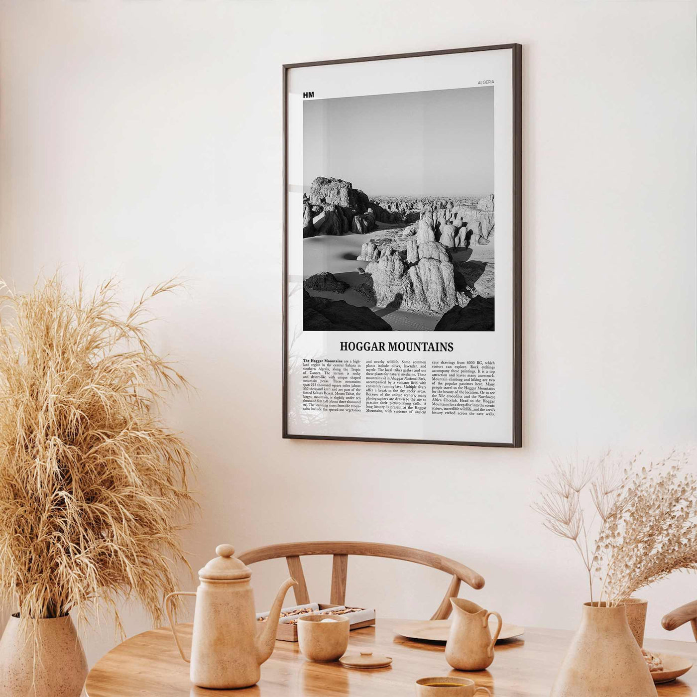 Hoggar Mountains Print Black and White, Hoggar Wall Art, Hoggar Poster, Hoggar Photo, Hoggar Wall Décor, Africa