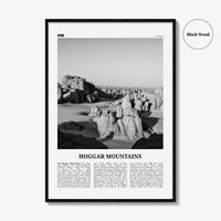 Hoggar Mountains Print Black and White, Hoggar Wall Art, Hoggar Poster, Hoggar Photo, Hoggar Wall Décor, Africa