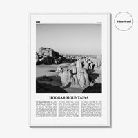 Hoggar Mountains Print Black and White, Hoggar Wall Art, Hoggar Poster, Hoggar Photo, Hoggar Wall Décor, Africa