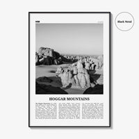 Hoggar Mountains Print Black and White, Hoggar Wall Art, Hoggar Poster, Hoggar Photo, Hoggar Wall Décor, Africa