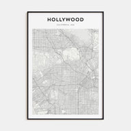 Hollywood Map Portrait Poster