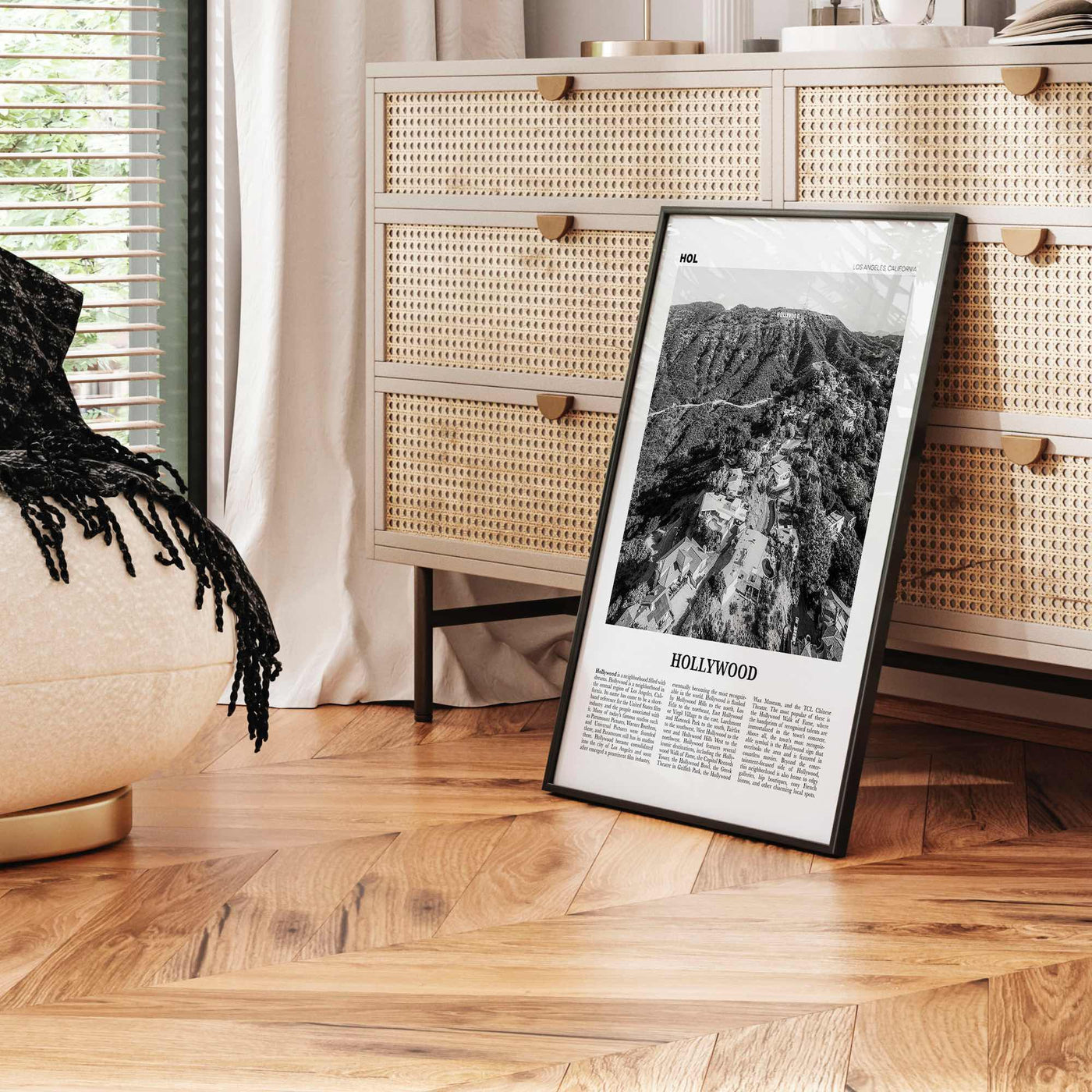 Hollywood Print Black and White, Hollywood Wall Art, Hollywood Poster, Hollywood, Los Angeles, California, USA, United States, North America