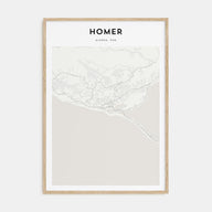 Homer Map Portrait Poster