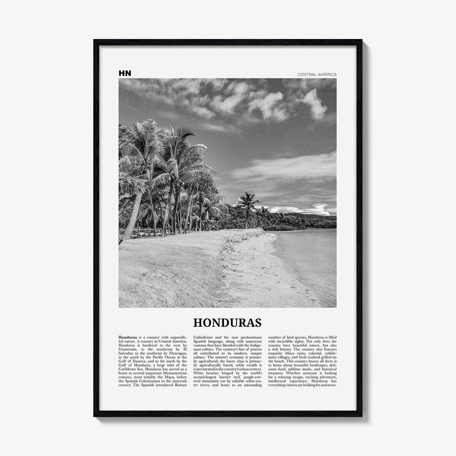 Honduras Print Black and White No 1, Honduras Wall Art, Honduras Poster, Honduras Photo, Honduras Wall Decor, Tegucigalpa, Central America