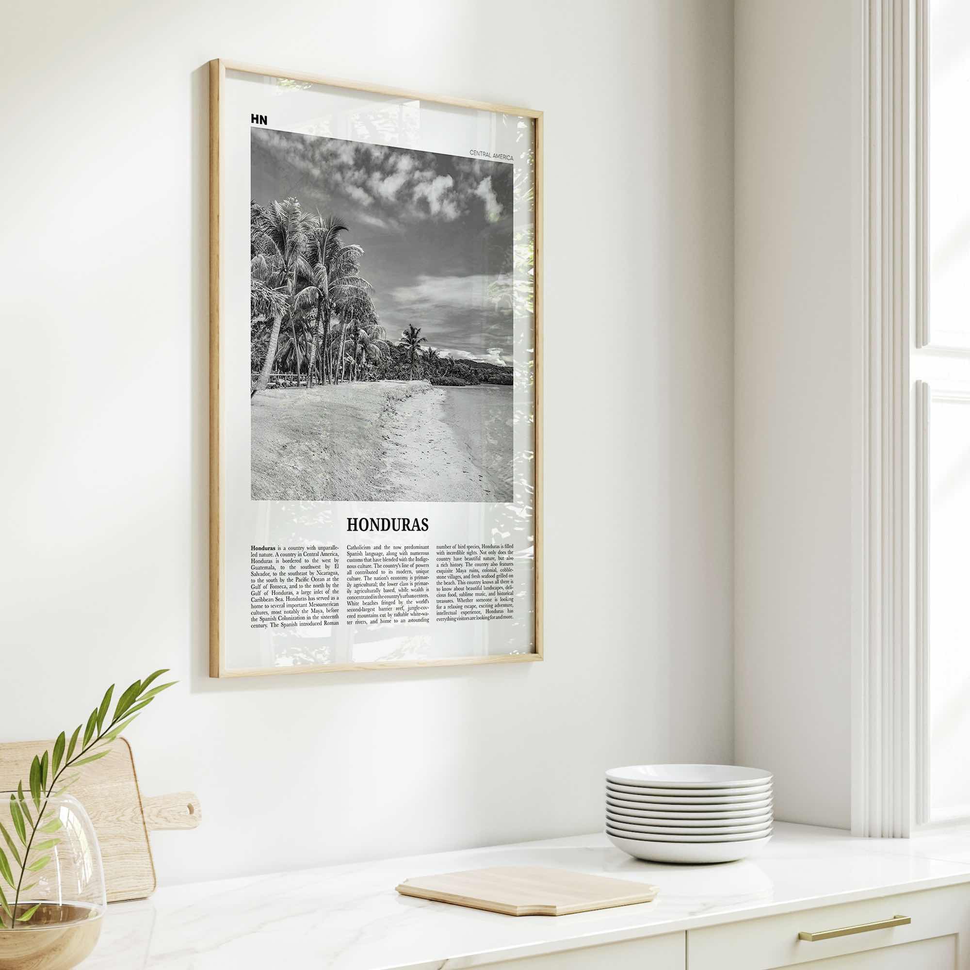 Honduras Print Black and White No 1, Honduras Wall Art, Honduras Poster, Honduras Photo, Honduras Wall Decor, Tegucigalpa, Central America