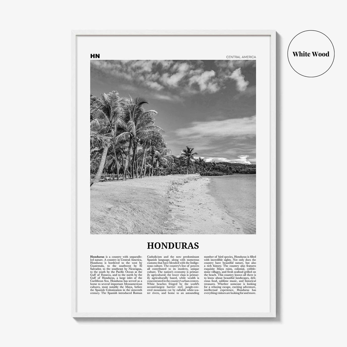 Honduras Print Black and White No 1, Honduras Wall Art, Honduras Poster, Honduras Photo, Honduras Wall Decor, Tegucigalpa, Central America