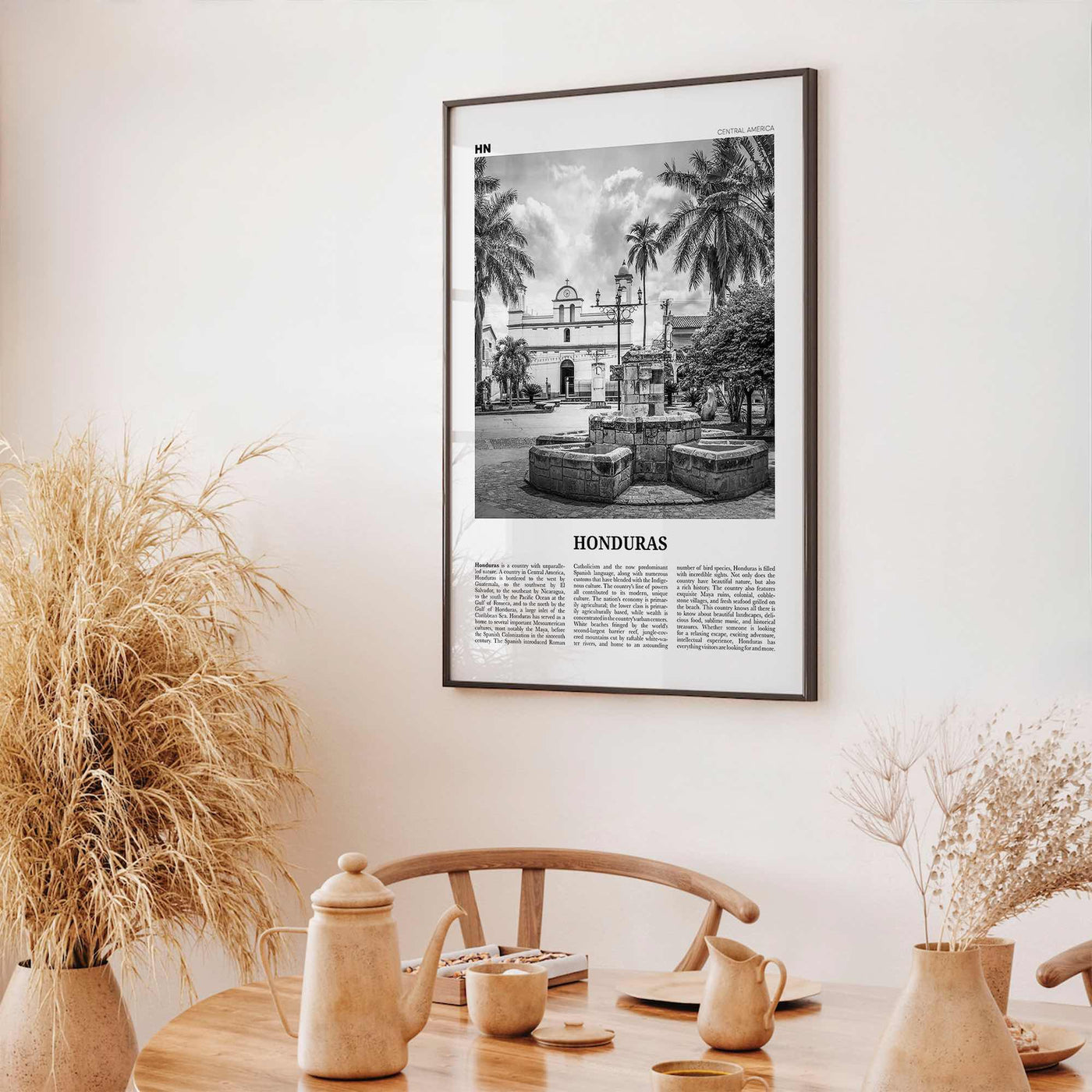 Honduras Print Black and White No 2, Honduras Wall Art, Honduras Poster, Honduras Photo, Honduras Wall Decor, Tegucigalpa, Central America