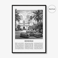 Honduras Print Black and White No 2, Honduras Wall Art, Honduras Poster, Honduras Photo, Honduras Wall Decor, Tegucigalpa, Central America
