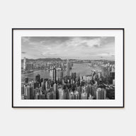 Hong Kong Landscape B&W Poster
