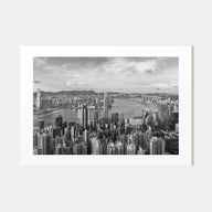 Hong Kong Landscape B&W Poster