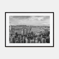 Hong Kong Landscape B&W Poster