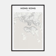 Hong Kong Map Portrait Poster